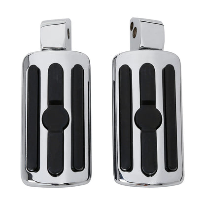 Chrome Rear Foot Pegs for Harley FXFB Fat Bob 2018-2025 ()