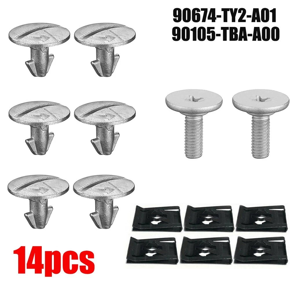Engine Cover Screw & Bolt & Access Clip Set / 14 Pcs Screws, Bolts & Clips for Honda CR-V (2017–2020)