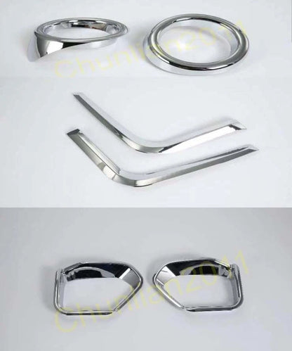 6 x Front Rear Tail Fog Light Lamp Cover Trim for Subaru XV (2018-2020)