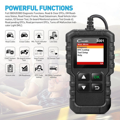 OBDII EOBD Car Engine Fault Code Reader for Various Makes & Models