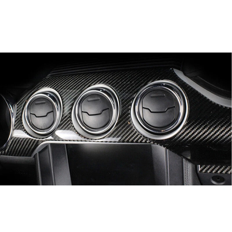 Real Carbon Fiber Interior Dashboard Panel Trim fit For Ford Mustang 2015-2018