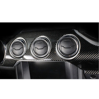Real Carbon Fiber Interior Dashboard Panel Trim fit For Ford Mustang 2015-2018
