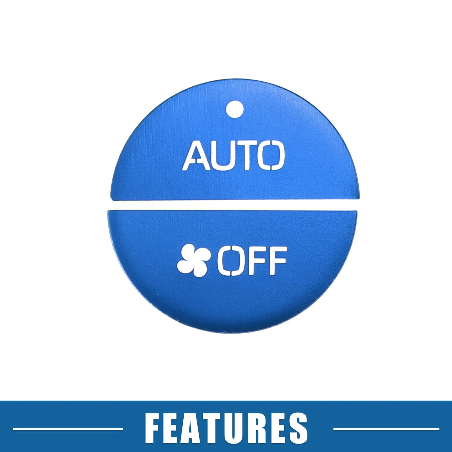 4 Pcs AC Switch Knob Cover Trim for Toyota RAV4 (2019-2022) Aluminum Alloy Blue