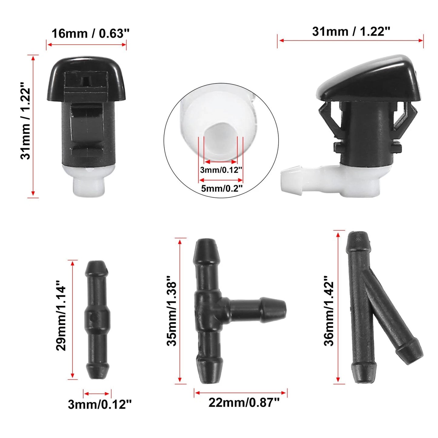 Windshield Washer Nozzles Kit for Dodge Durango (2011-2019)