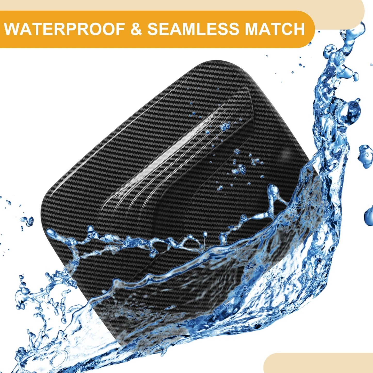 Fuel Tank Door Cap for Toyota RAV4 2019-2025 Carbon Fiber Black