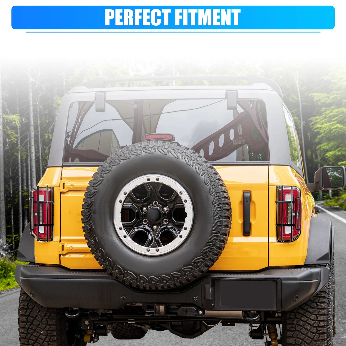 Tail Light Guards 1 Pair Rear Light Cover Protector for Ford Bronco (2021-2022)