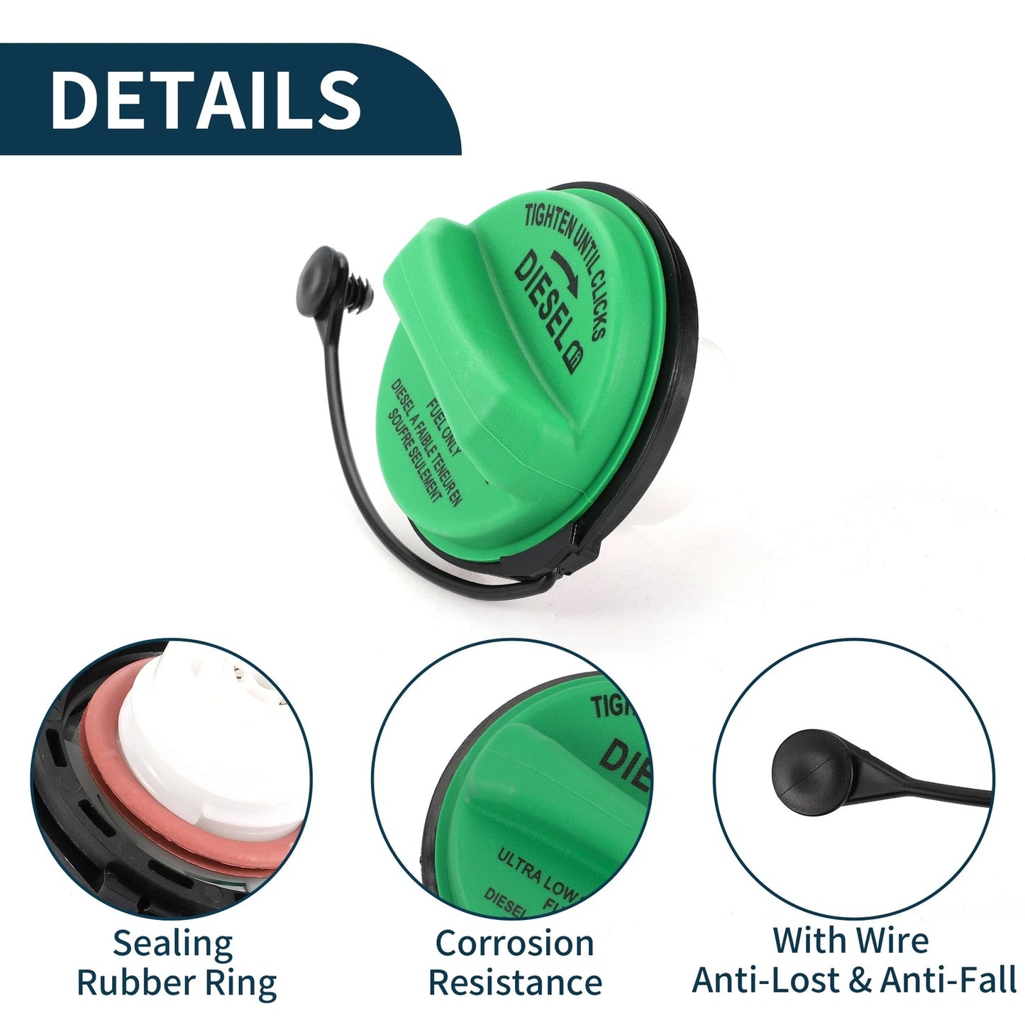 Gas Fuel Filler Cap for Ford F-250/F-350 Super Duty (2008-2010)