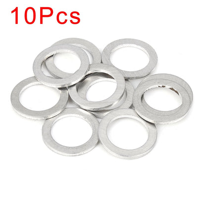 10 x M18 Silver Tone Oil Drain Plug Gaskets for Honda (90471-PX4-000)