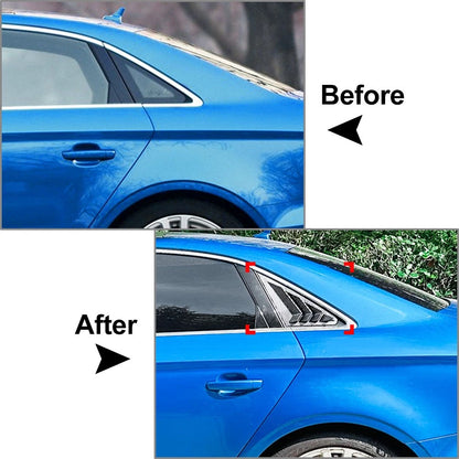 Black Rear Window Louver Cover for Audi A3 S3 8V RS3 Sedan (2014-2020)