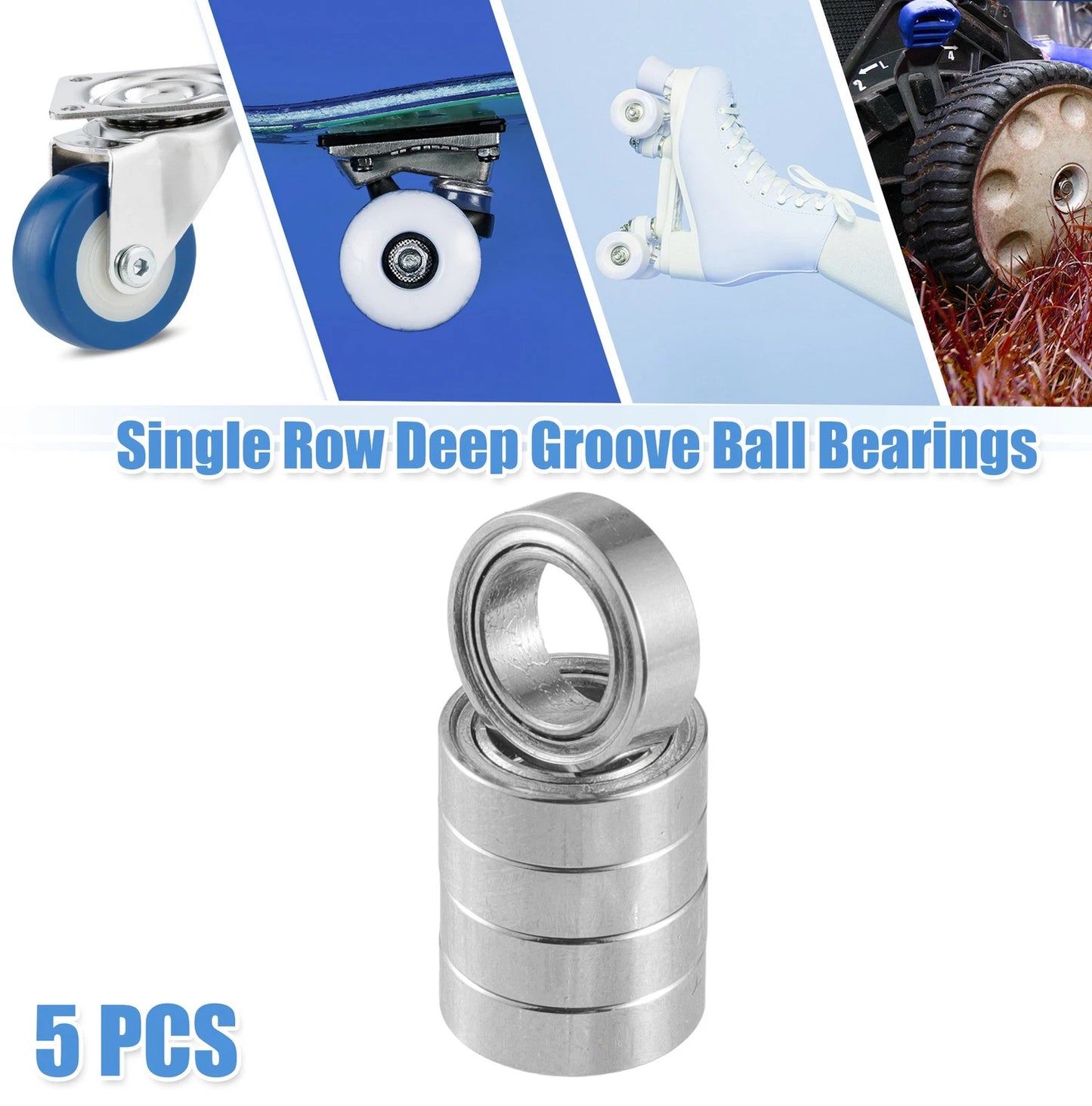 5 Pcs 5x8x2.5mm SMR85ZZ Car Single Row Deep Groove Ball Bearings for Car