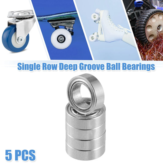 5 Pcs 5x8x2.5mm SMR85ZZ Car Single Row Deep Groove Ball Bearings for Car