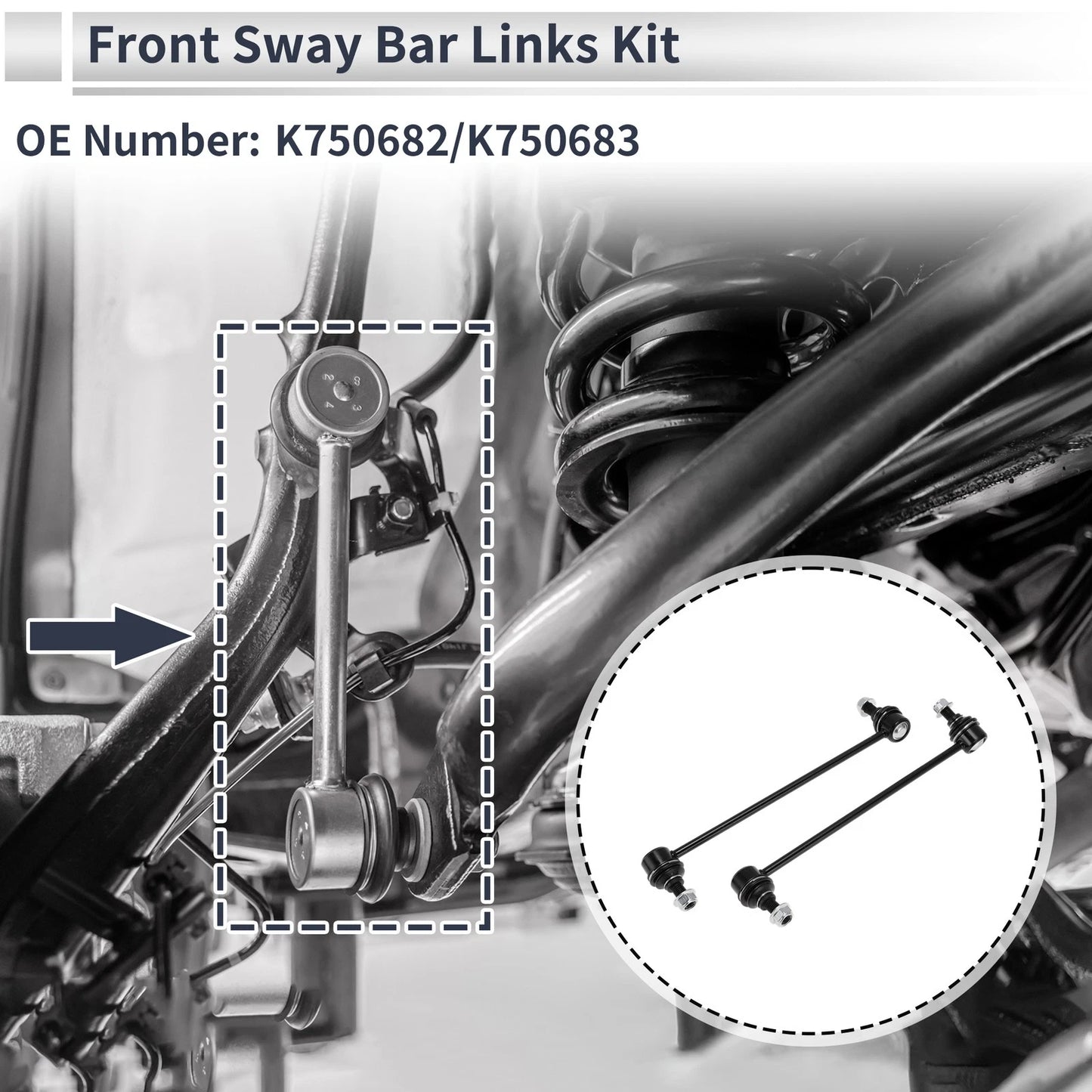 Front Stabilizer Bar Links 2 x for Buick Encore (2013–2019)