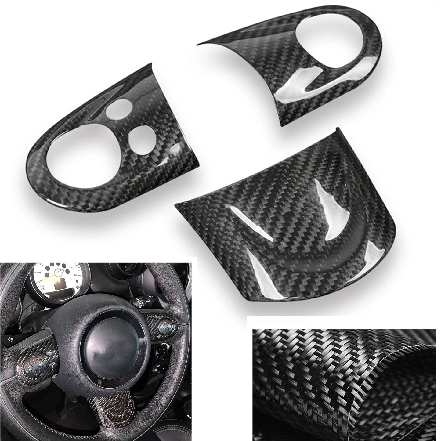 Steering Wheel Cover Trim for MINI Cooper R55 R56 Countryman (2007-2016)