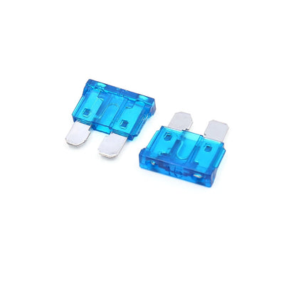 100pcs 15A Blue Plastic Case Medium Blade Style Fuse for Car Vehicle Motorcycle