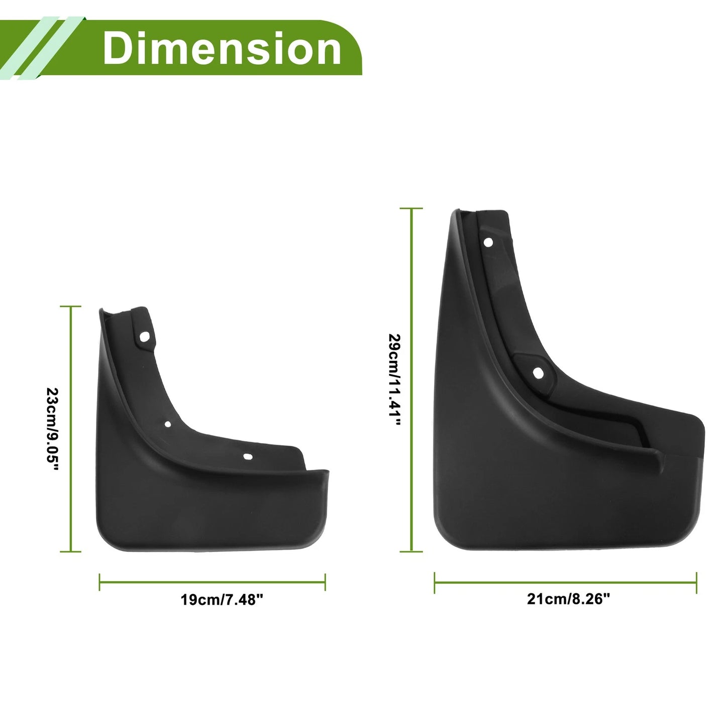 Mud Flaps Splash Guards 1 Set for Jeep Compass (2017-2020)