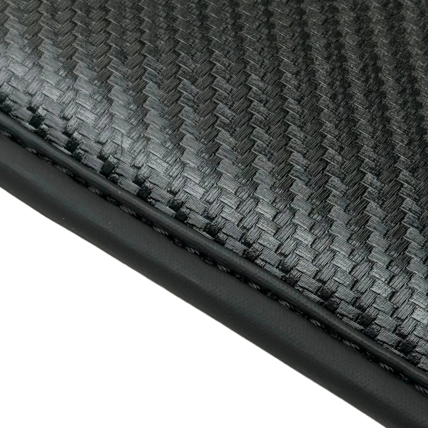 Black Floor Mats for Audi A6 C6 Avant (2004-2008) with Carbon - 2 x Mats