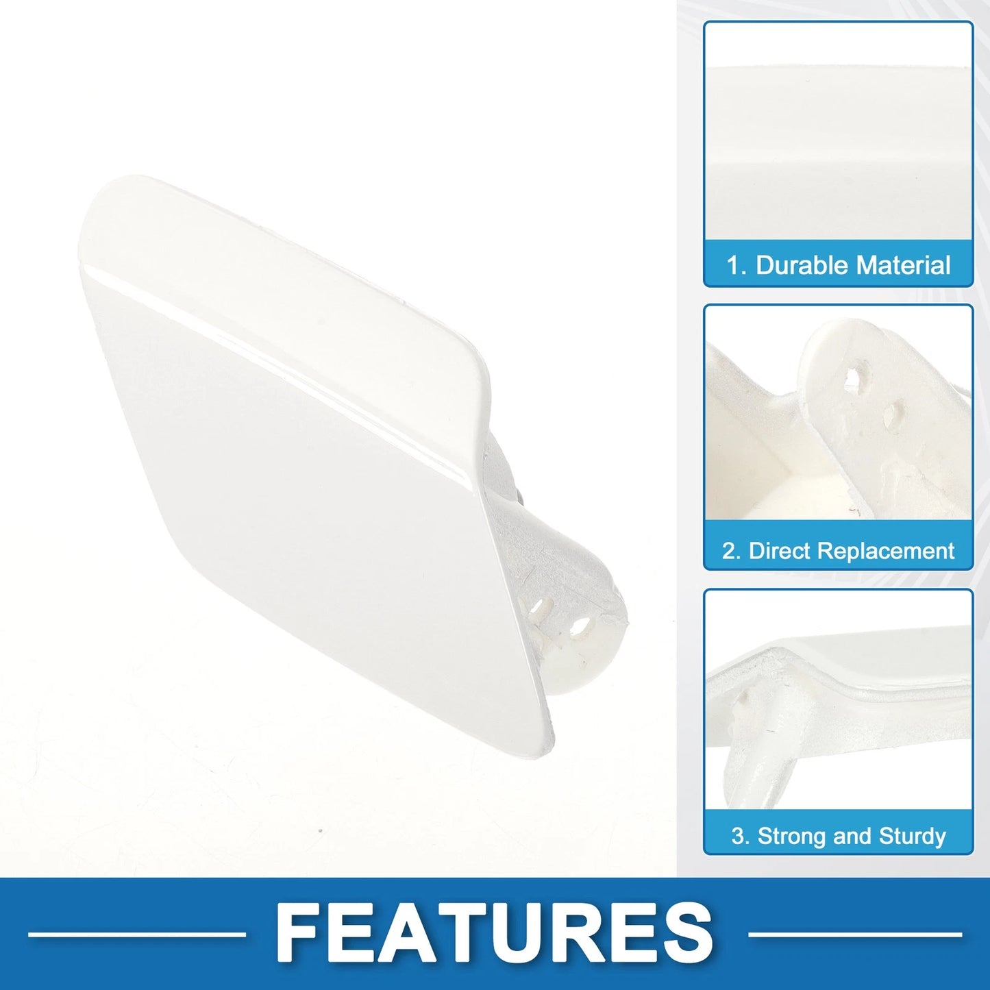 Front Right Washer Nozzle Cover for BMW 428i 2014-2016 (2 x White Caps)
