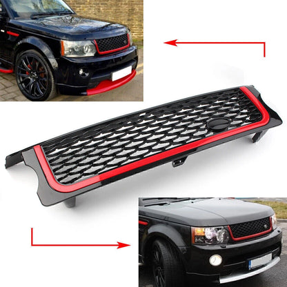 Black Frame Red Edge Front Grille Mesh for Land Rover RRS (2005-2009)