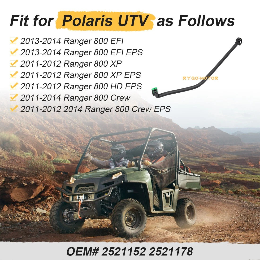Fuel Line Assembly for Polaris Ranger 800 EFI XP HD Crew EPS