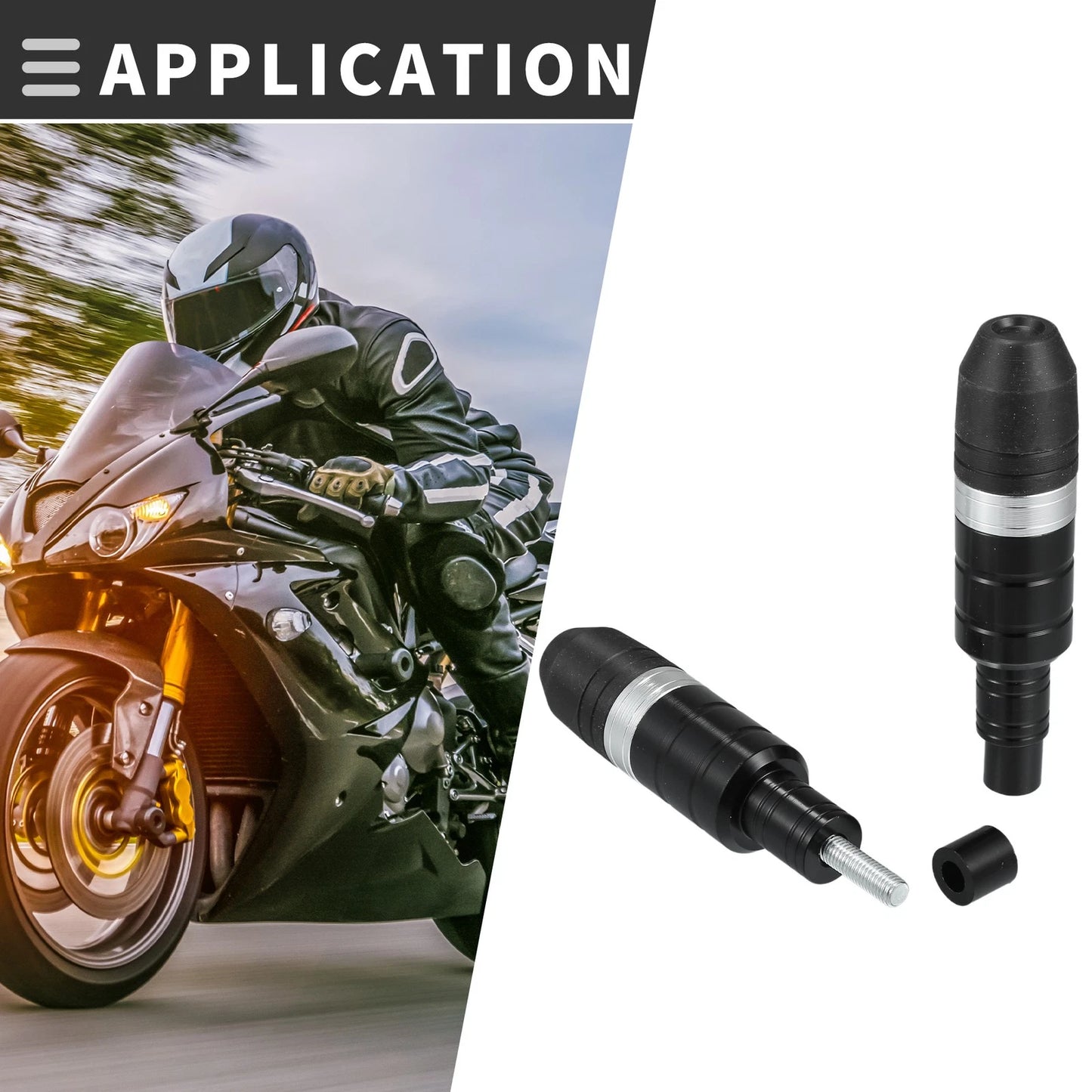 Frame Slider Exhaust Crash Fall Protector 2 x for Honda