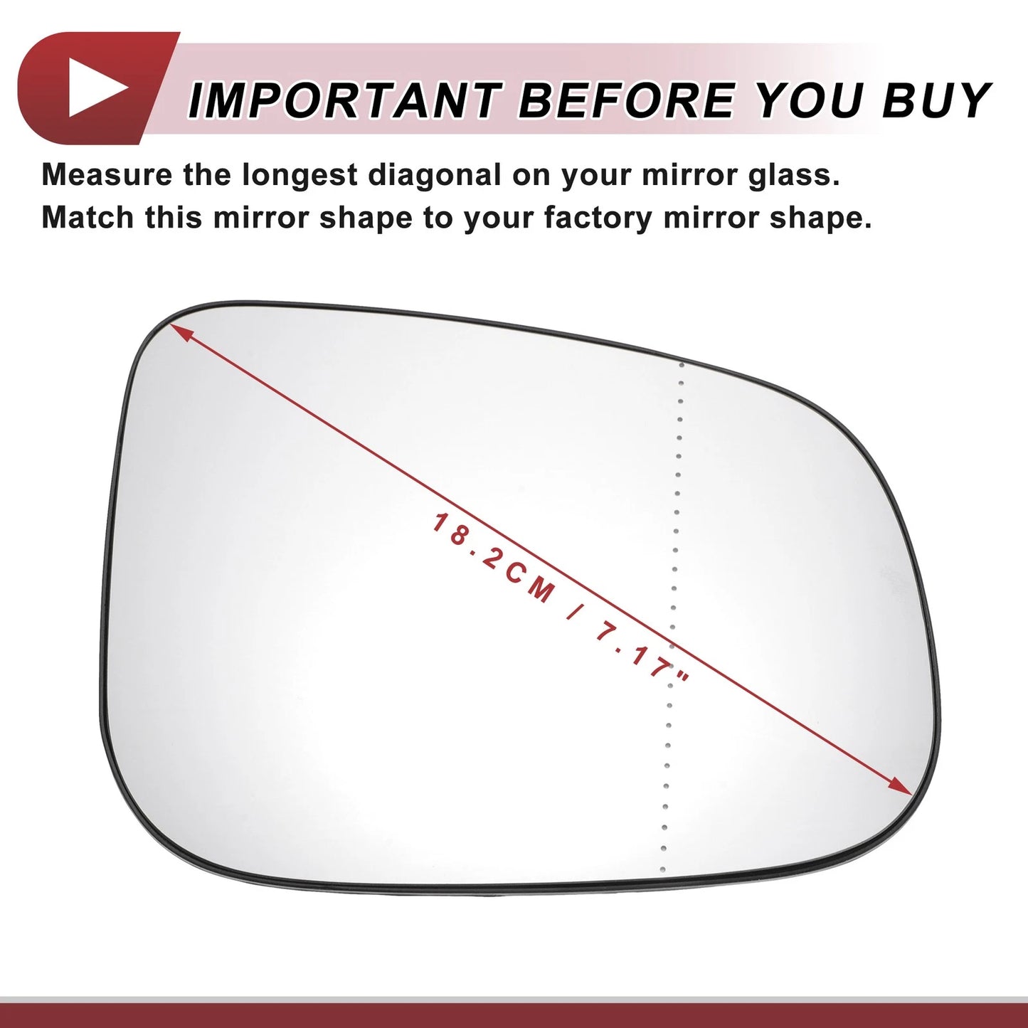 Heated Passenger Side Mirror Glass for Volvo S80 (2012-2016)