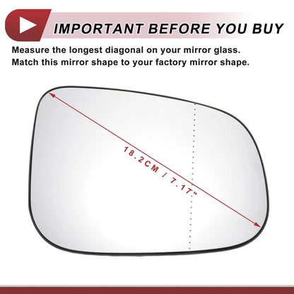 Heated Passenger Side Mirror Glass for Volvo S80 (2012-2016)