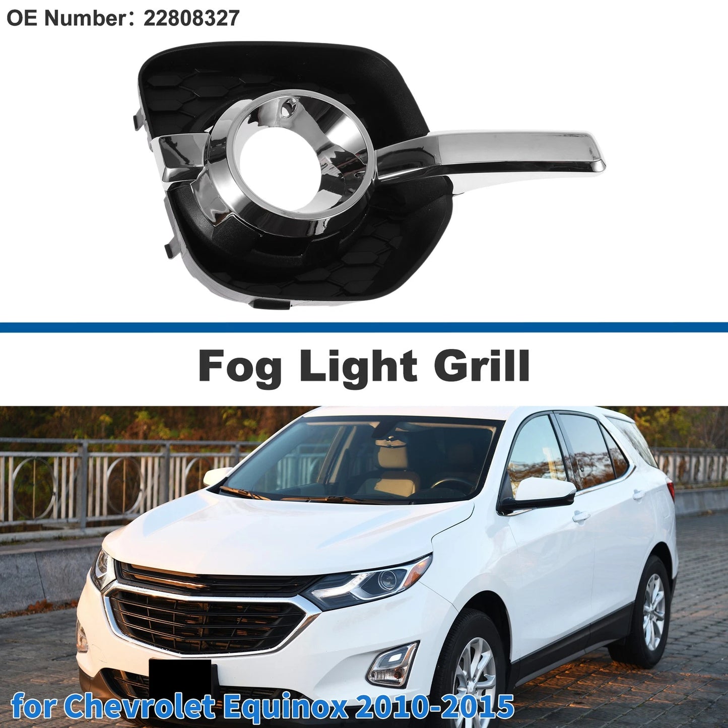 Front Right Fog Light Grill for Chevrolet Equinox (2010 - 2015)