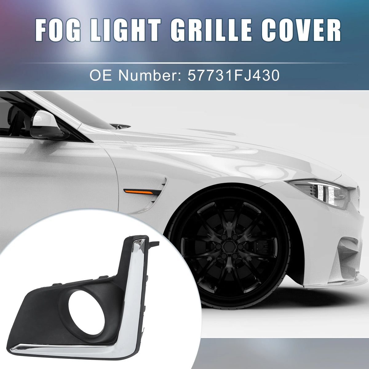 Front Left Fog Light Grille Cover for Subaru XV Crosstrek (2013-2023)