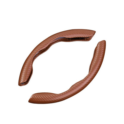 38cm Non-Slip Steering Wheel Cover for Car - Brown