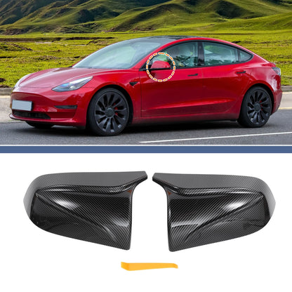 Left Right Mirror Cover Caps for Tesla Model 3 (2018-2024)