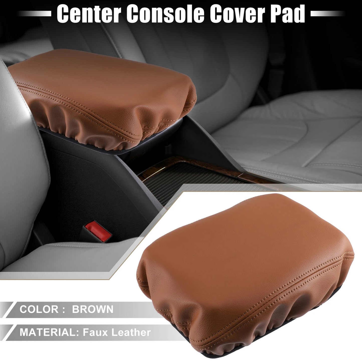 Center Console Armrest Cover Brown for Subaru Outback Legacy (2020-2023)
