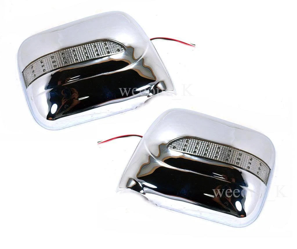 L.E.D Chrome Mirror Covers for Isuzu TF TFR Holden Rodeo Vauxhall (1988-1997)