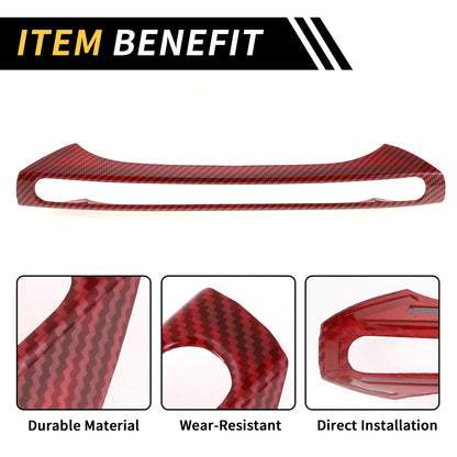 Glove Box Handle Switch Cover Trim for Jeep Wrangler JK 2007-2018 Red Carbon Fiber