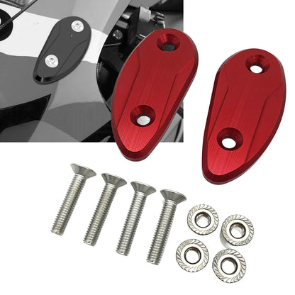 Rear Mirror Block Off Base Plates for Honda CBR1000RR (2020-2023) Red