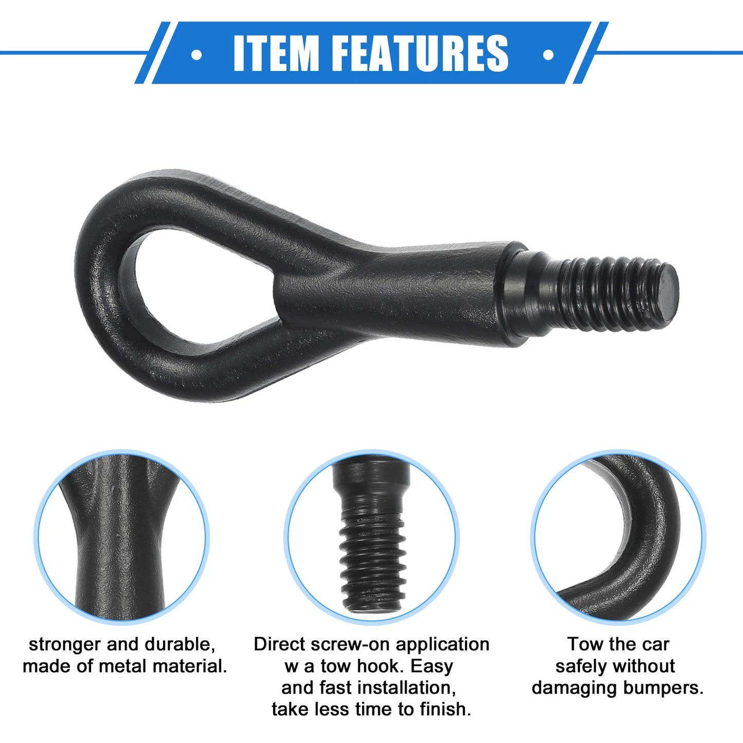 Tow Hook for BMW 740i Base 4.0L Front Rear Bumper Towing