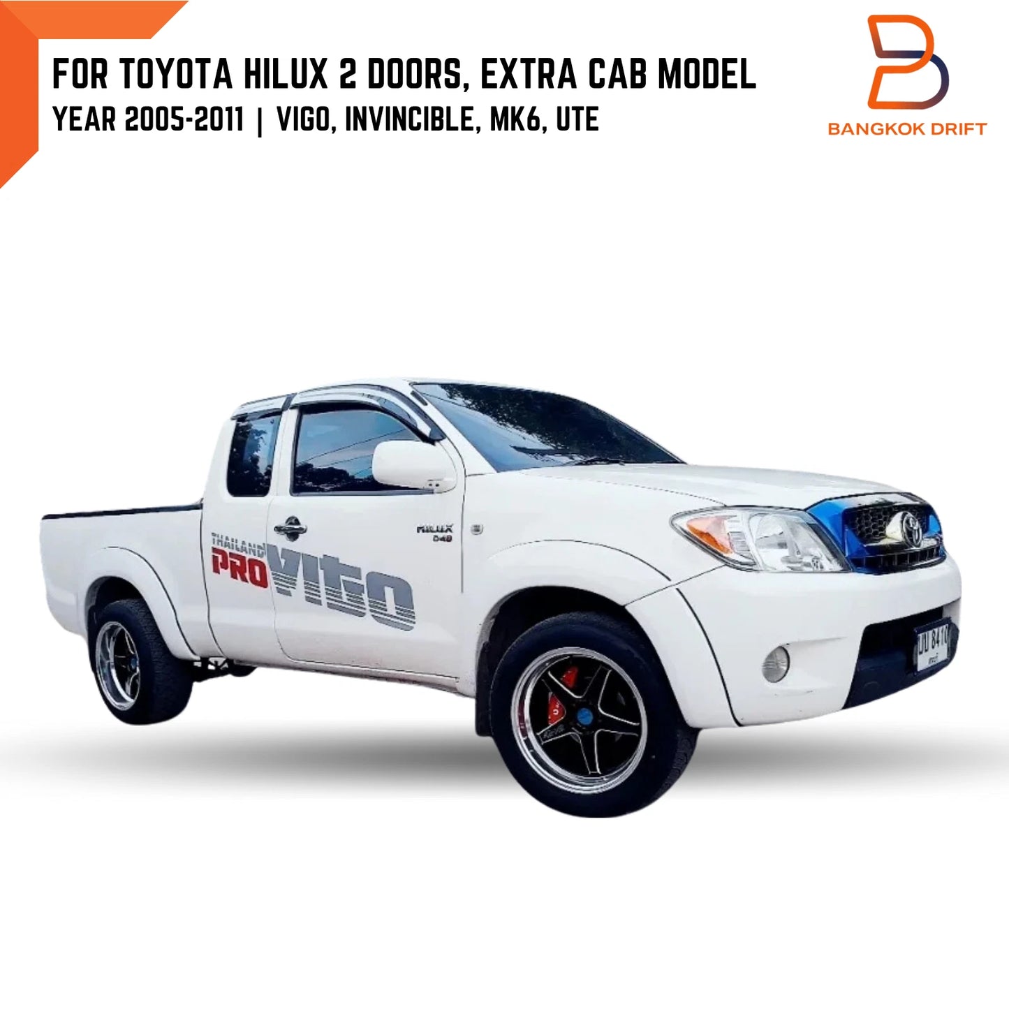 White SR5 Fender Flare Arch for Toyota Hilux Ute Vigo MK6 (2005-2015)