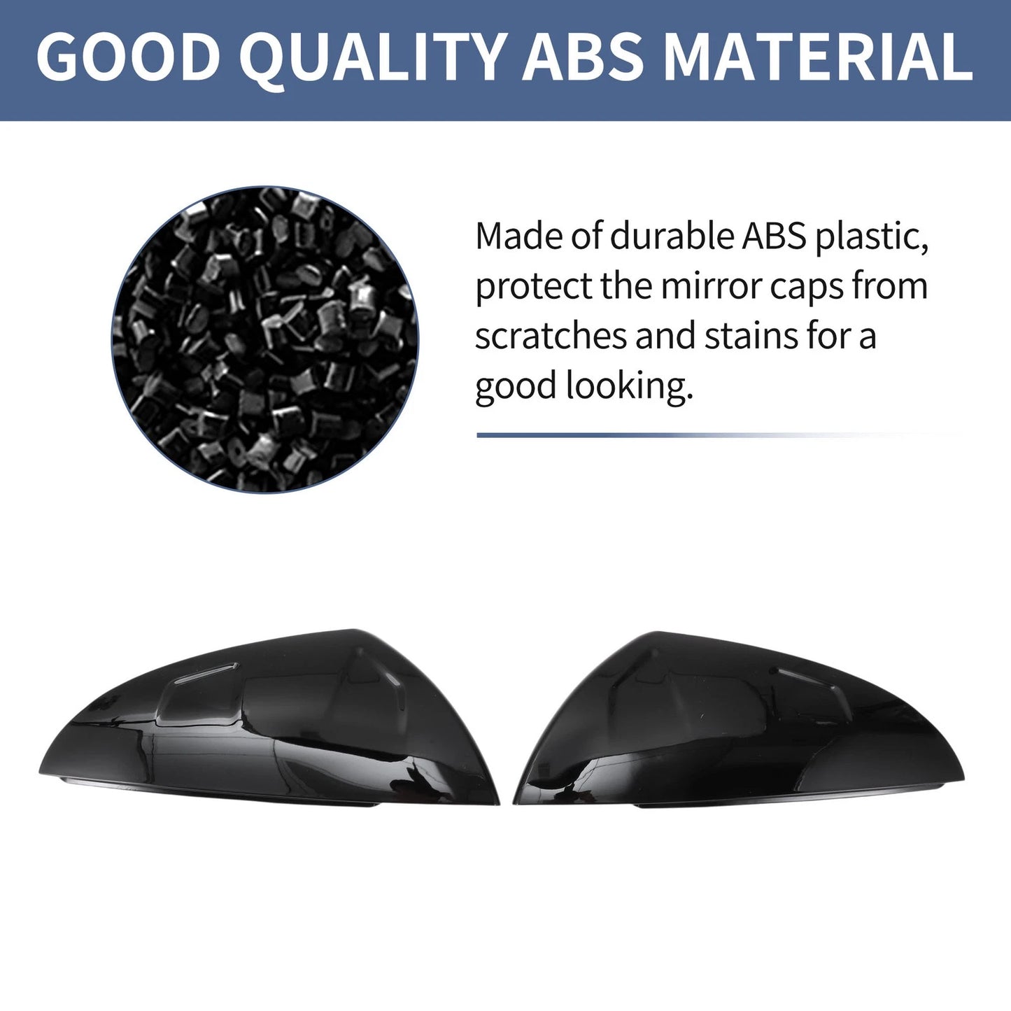Gloss Black Left Right Mirror Cover Caps for Lexus ES (2018-2023)