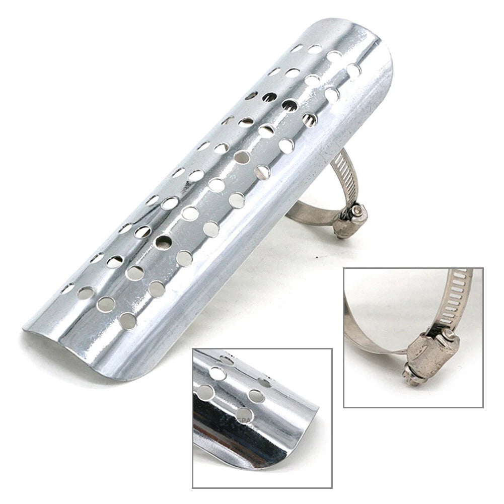 Chrome Exhaust Muffler Pipe Heat Shield Cover for Universal Motorcycle