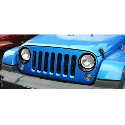 Black Headlight Ring Cover Trim Bezels for Jeep Wrangler JK JKU (2007-2018)