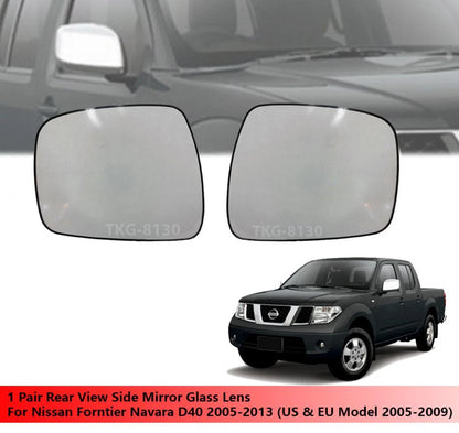Rear View Mirror Glass Lens for Nissan Navara Frontier D40 (2005-2009)