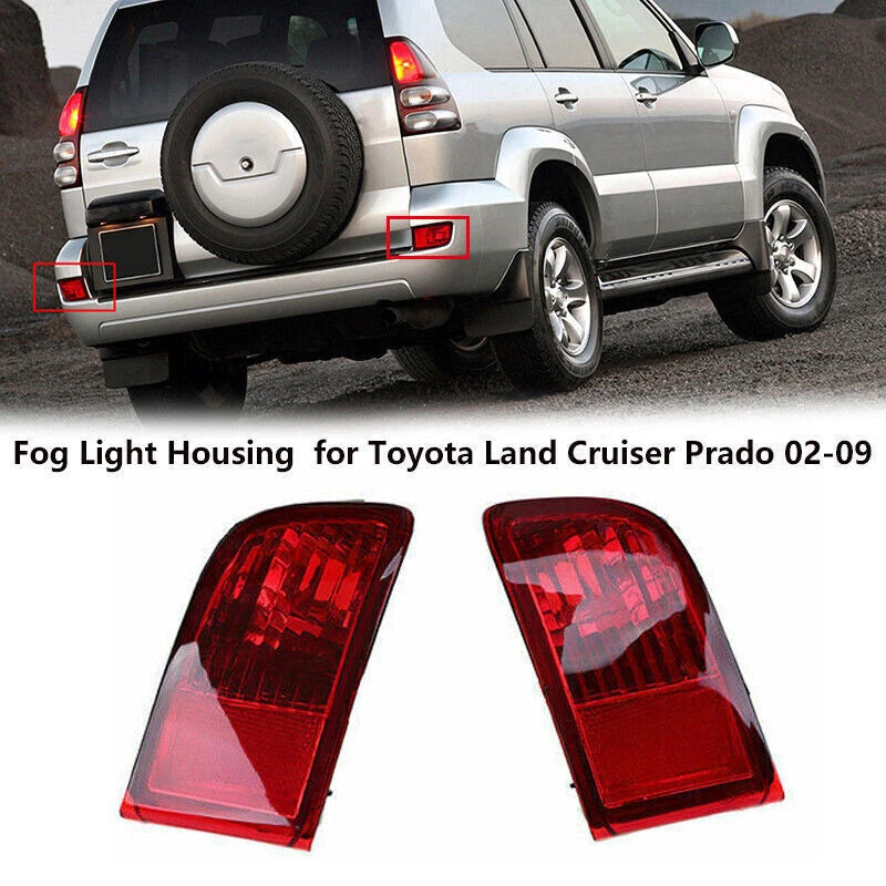 2 x Rear Tail Bumper Indicator Fog Light Bases for Land Cruiser Prado (2002-2009)