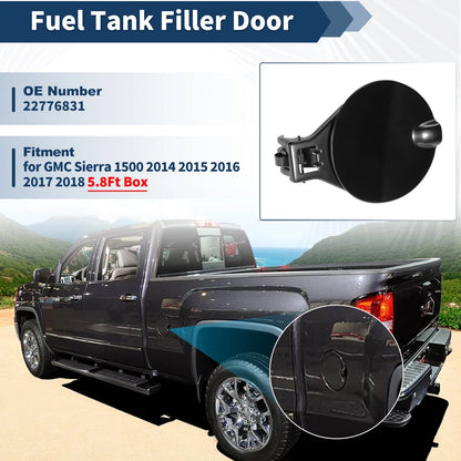 5.8ft Box Fuel Filler Door Cover for GMC Sierra 1500 (2014-2018)