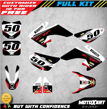 Custom Graphics Kit EURO RED STYLE Honda CRF 50 Decals
