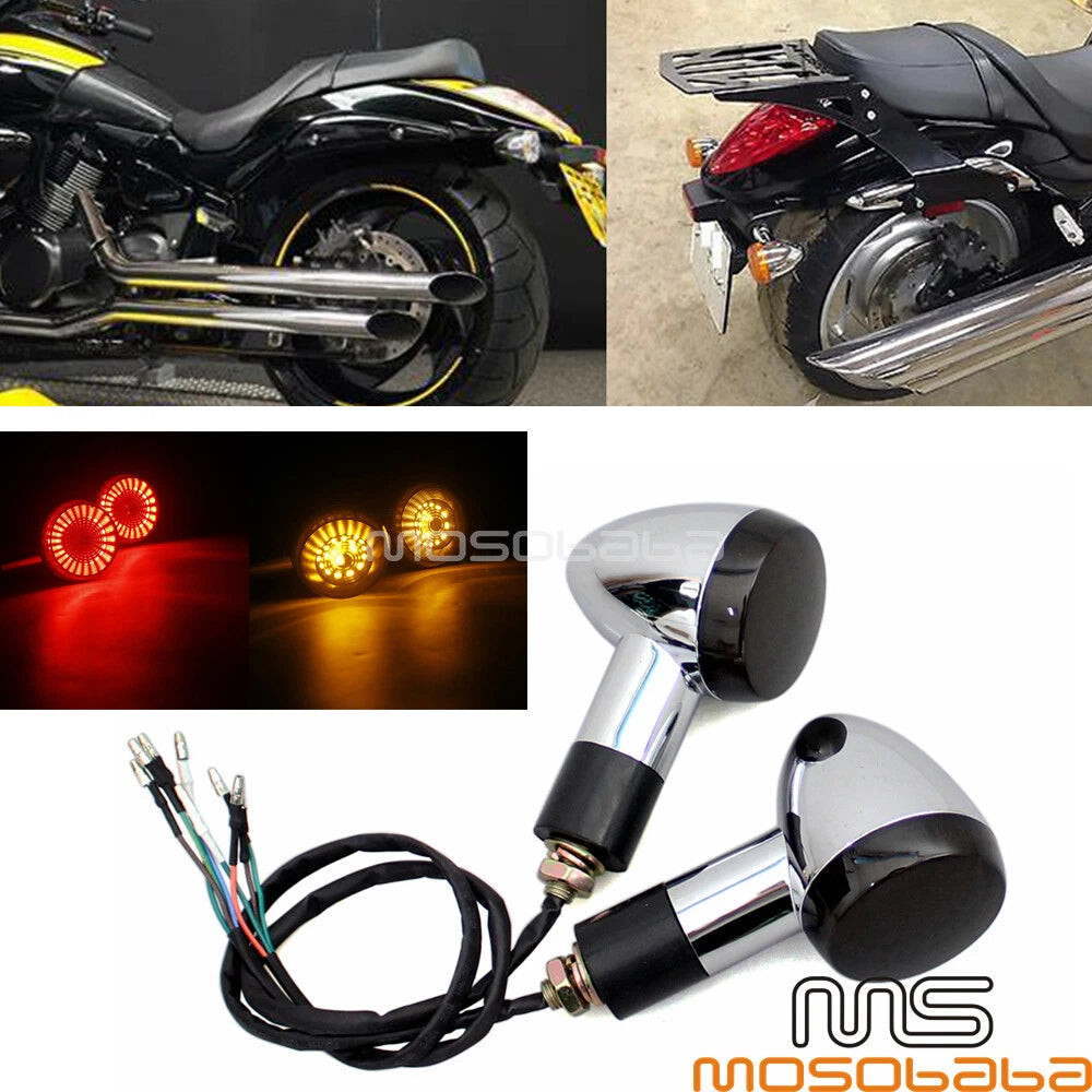 LED Rear Brake Turn Signal Light Smoke Lens for Suzuki M109R M90 (2006-2023)