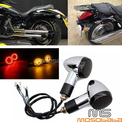 LED Rear Brake Turn Signal Light Smoke Lens for Suzuki M109R M90 (2006-2023)