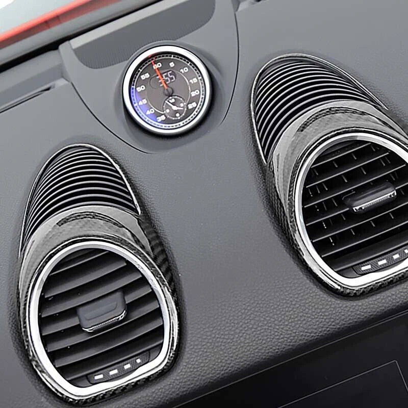 REAL Carbon Fiber Dashboard Air Outlet Vent Cover For Porsche 718 911 2016-2020