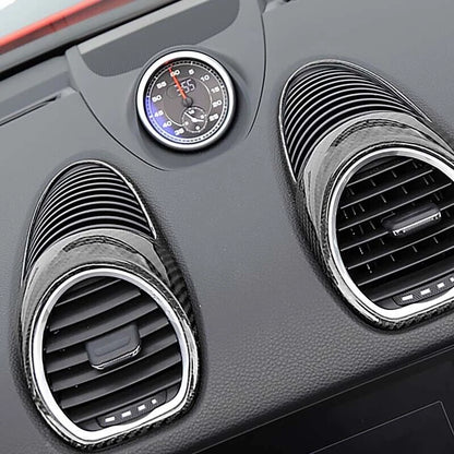REAL Carbon Fiber Dashboard Air Outlet Vent Cover For Porsche 718 911 2016-2020