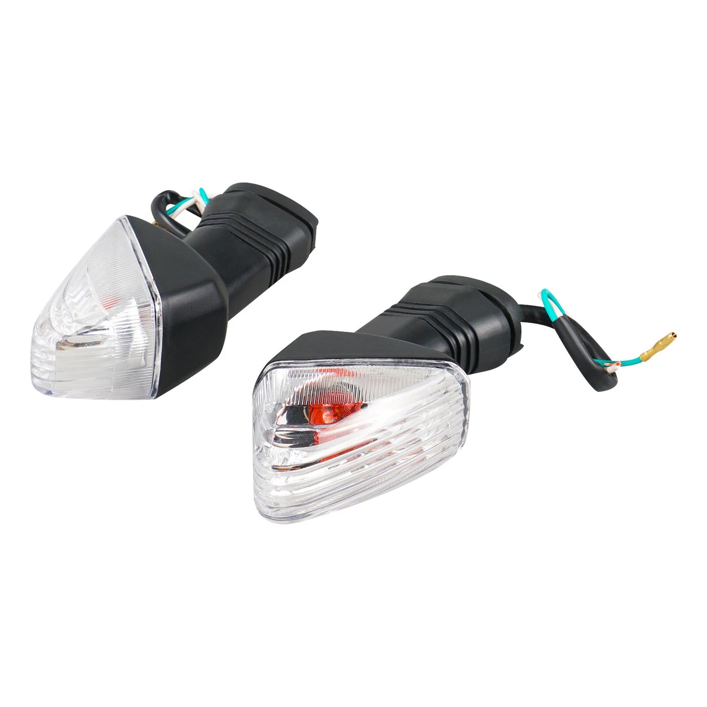 Clear Amber Turn Signal Blinker Light for Kawasaki KLR650 (2008-2017)