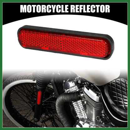 5pcs 3.66x0.83in Reflector Oval for Motorbike Bike Safety Red