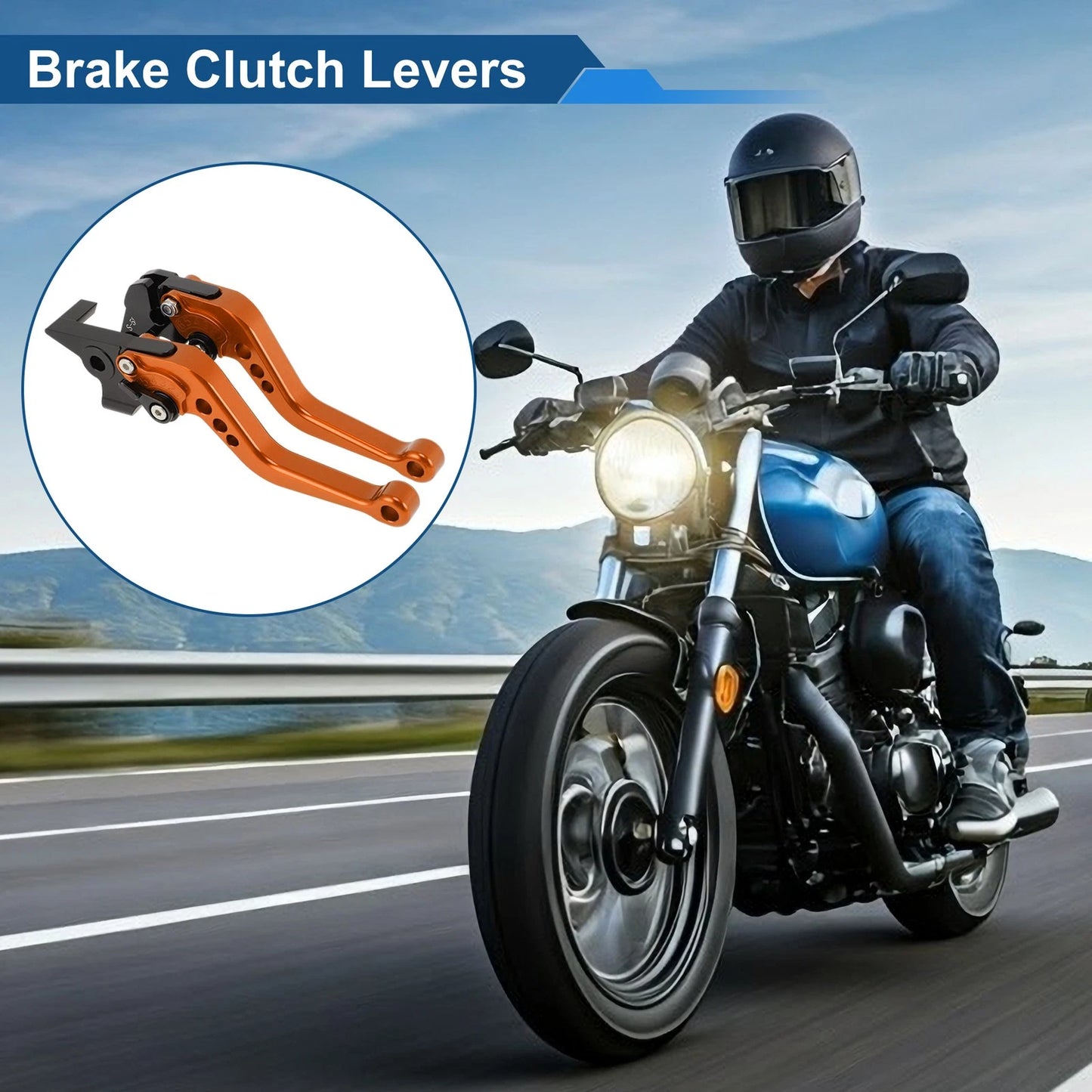 Brake Clutch Levers Orange 1 pair for Yamaha MT-10/FZ-10 (2017–2021)